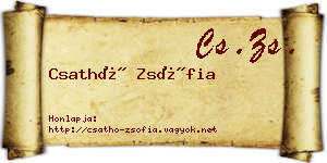 Csathó Zsófia névjegykártya