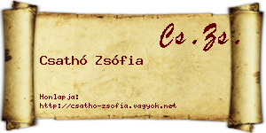 Csathó Zsófia névjegykártya