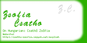 zsofia csatho business card